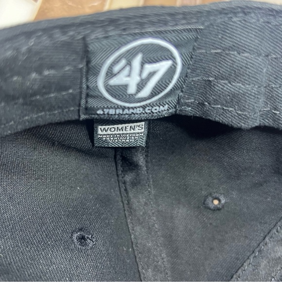 Women's Las Vegas Raiders '47 Black Miata Clean Up Primary Adjustable Hat - Picture 8 of 10